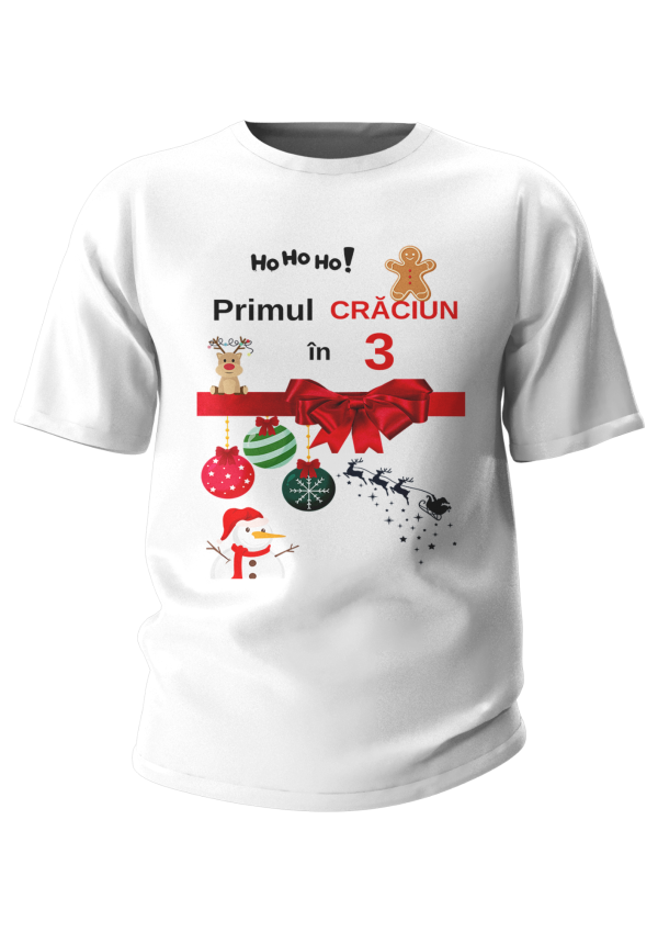 Set tricouri si body primul Crăciun în 3 - imagine 3