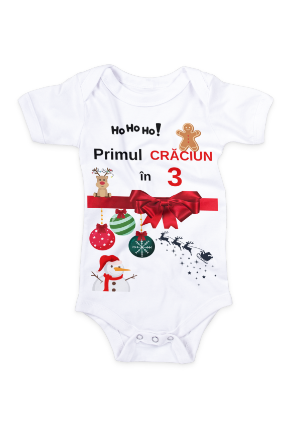 Set tricouri si body primul Crăciun în 3 - imagine 4