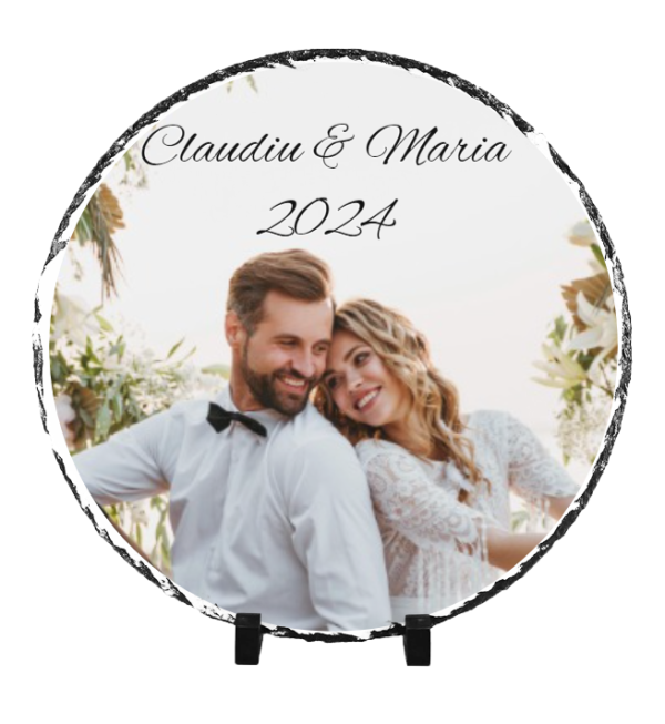 Placa de ardezie rotunda 20 cm - imagine 5