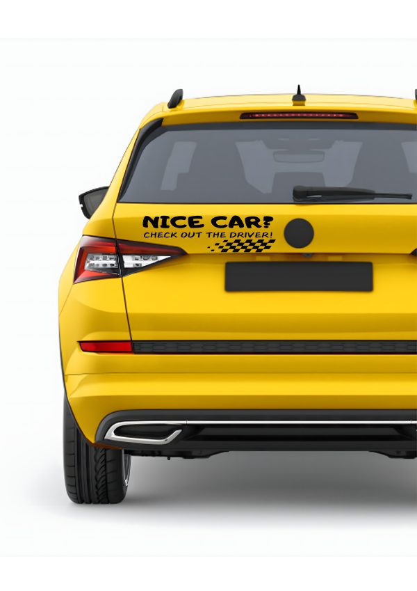 Sticker auto ”Nice Car” 6x15 cm - imagine 2