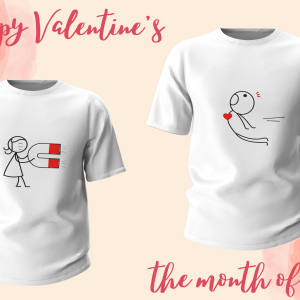 Set Tricouri Personalizate Valentine’s Day – Magnetul Iubirii ❤️