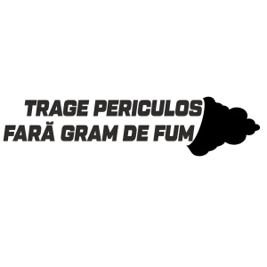 Sticker Auto „Trage Periculos Fără Gram de Fum”