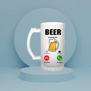 Halbă Bere Personalizată – Beer is Calling You