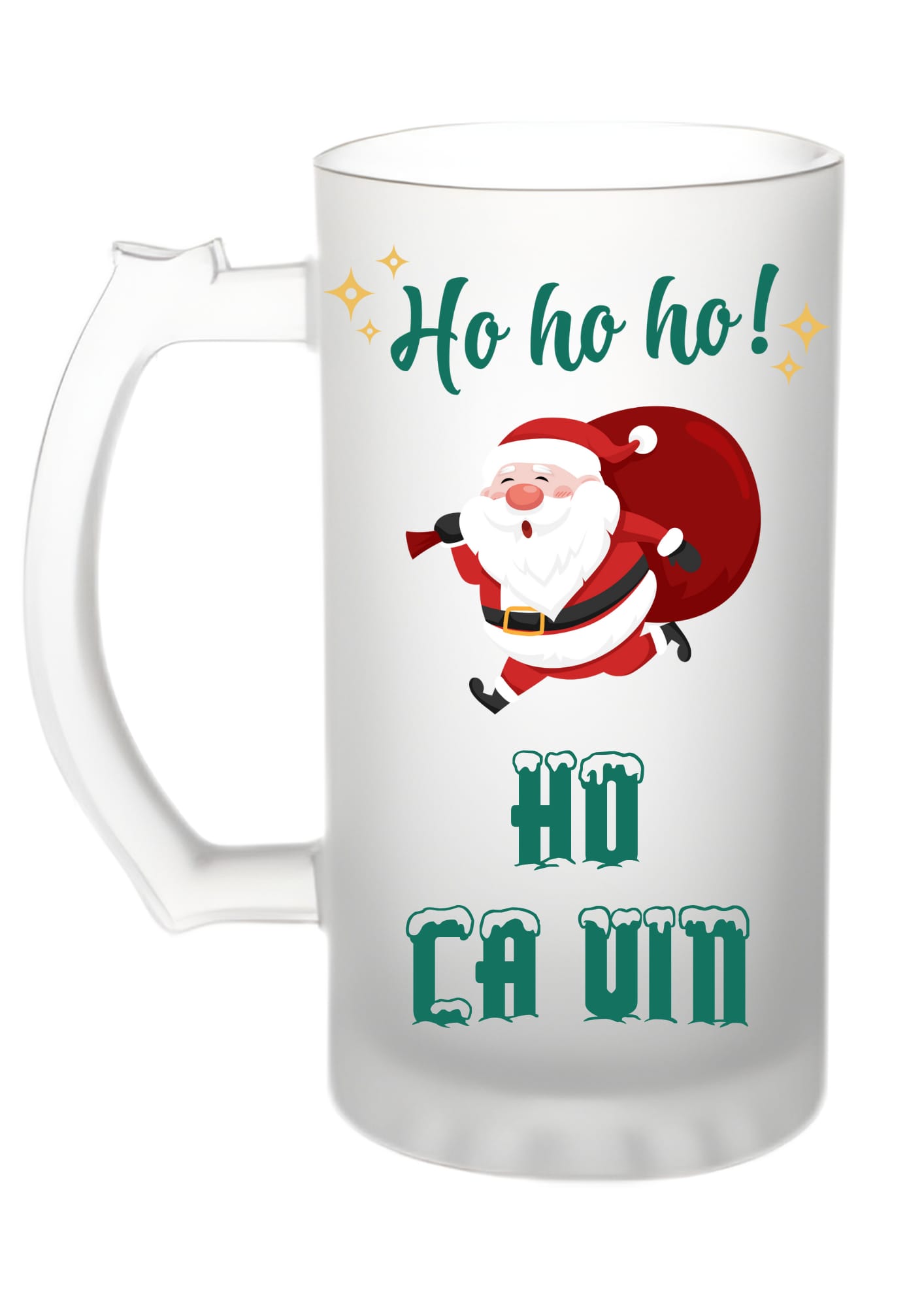 Halbă bere Crăciun „Ho ho ho! Ho ca vin!”