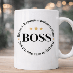 Cană BOSS – Cadoul Perfect pentru Lideri și Antreprenori